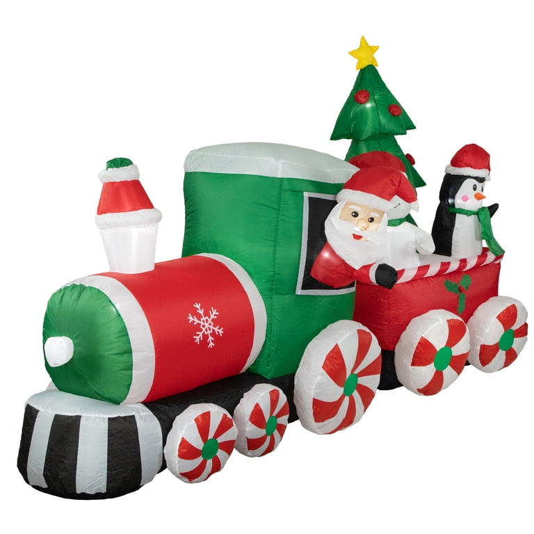 Tren Inflable Navideño de Santa de 2.6m
