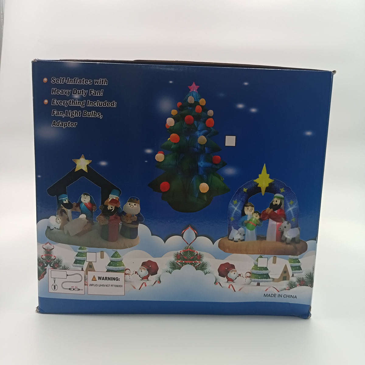 Tren Inflable Navideño de Santa de 2.6m