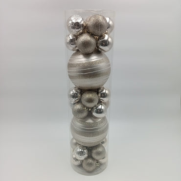 NAV. SET PELOTAS 32 PCS 6CM C/CHAMPAÑA