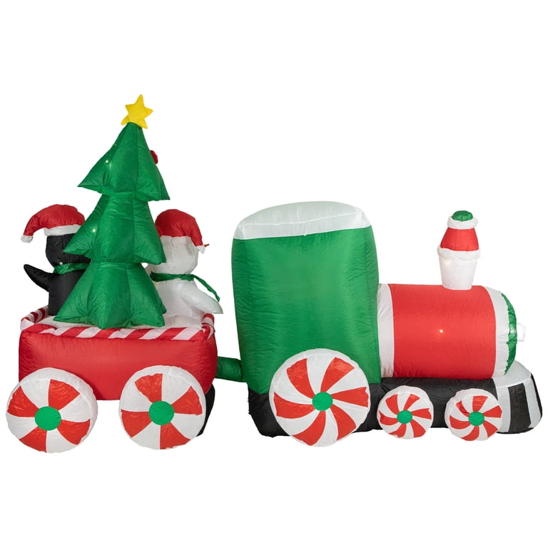 Tren Inflable Navideño de Santa de 2.6m