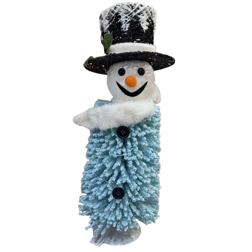 Arbol de Snowman azul 52cm con luz