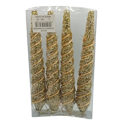 NAV. COLGANTE SET 4 PZS CARABANO DORADO
