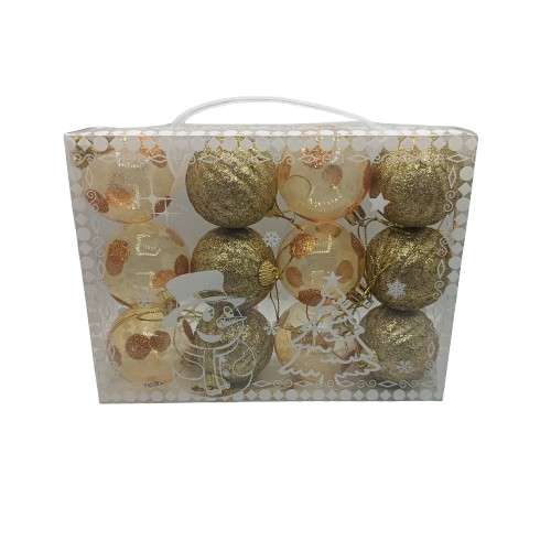 NAV. SET 12 PELOTAS P/ARBOL 5CM SURT.