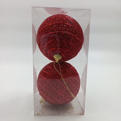 NAV. PELOTA SET2 10CM ROJO FULL BRIL.