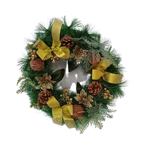 NAV. CORONA C/PASCUAS 38CM DORADA