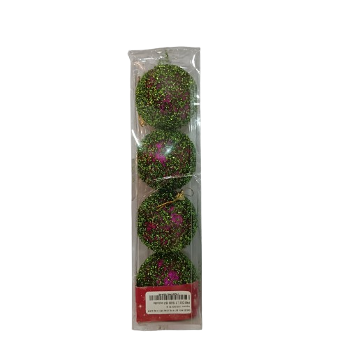 NAV. SET OF 4 BALLS, DEC. 8 CM ASSORTED
