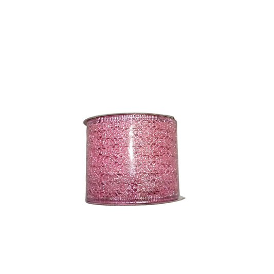 NAV. CINTA ARBOL 6CM ROSA BRILLO