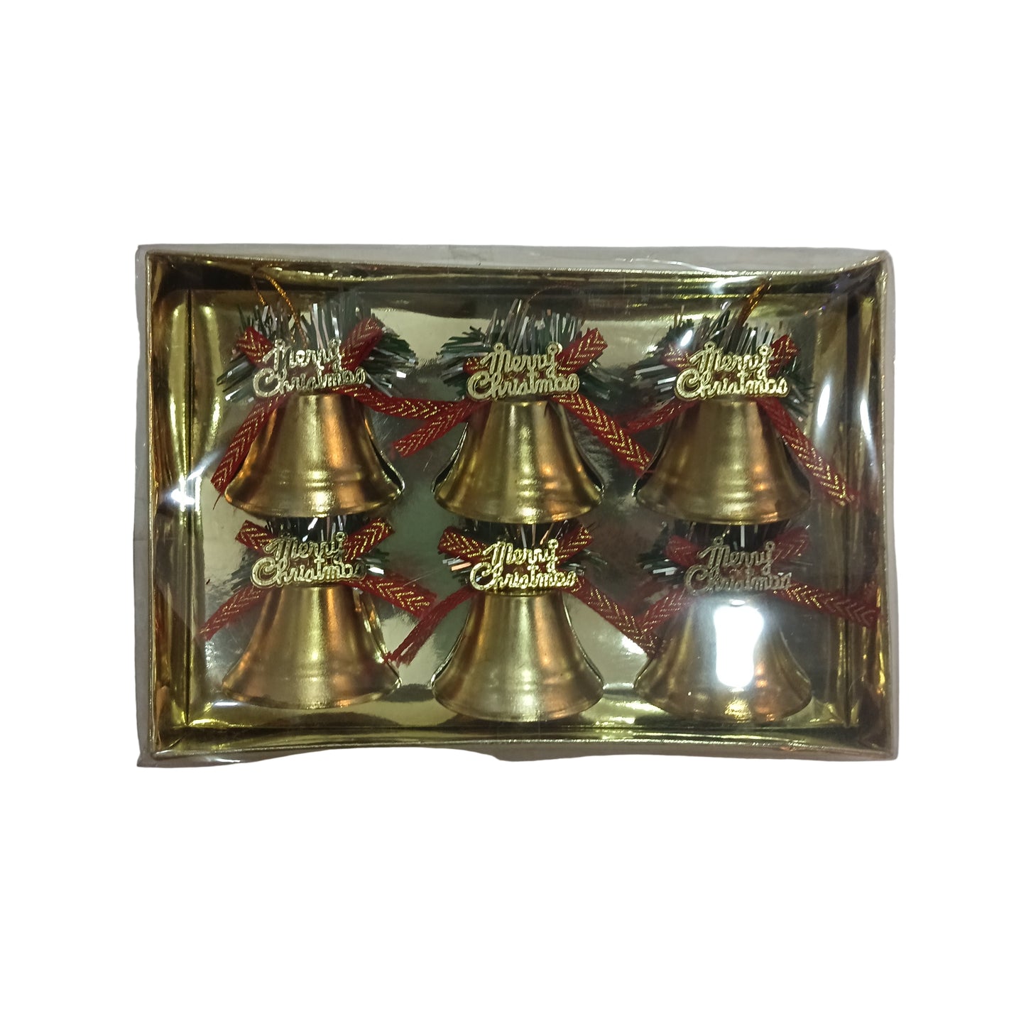 NAV. COLGANTE PARA ARBOL CAMPANAS ROJO Y DORADO