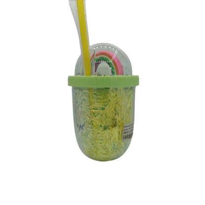 VASO C/TAPA + PAJILLA SURT.