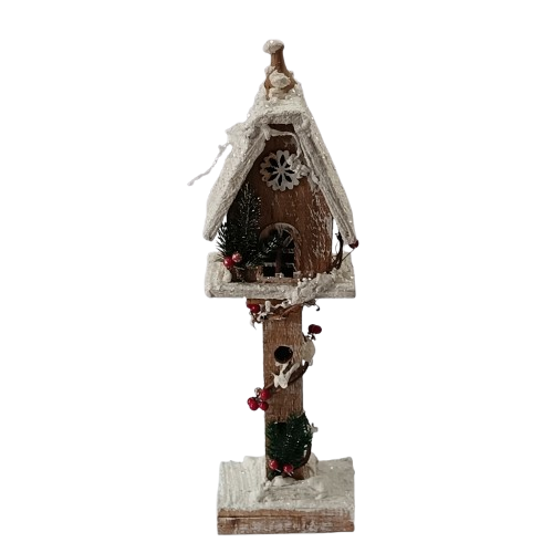 NAV. ADORNO LINTERNA BLAN D/MADERA 50CM