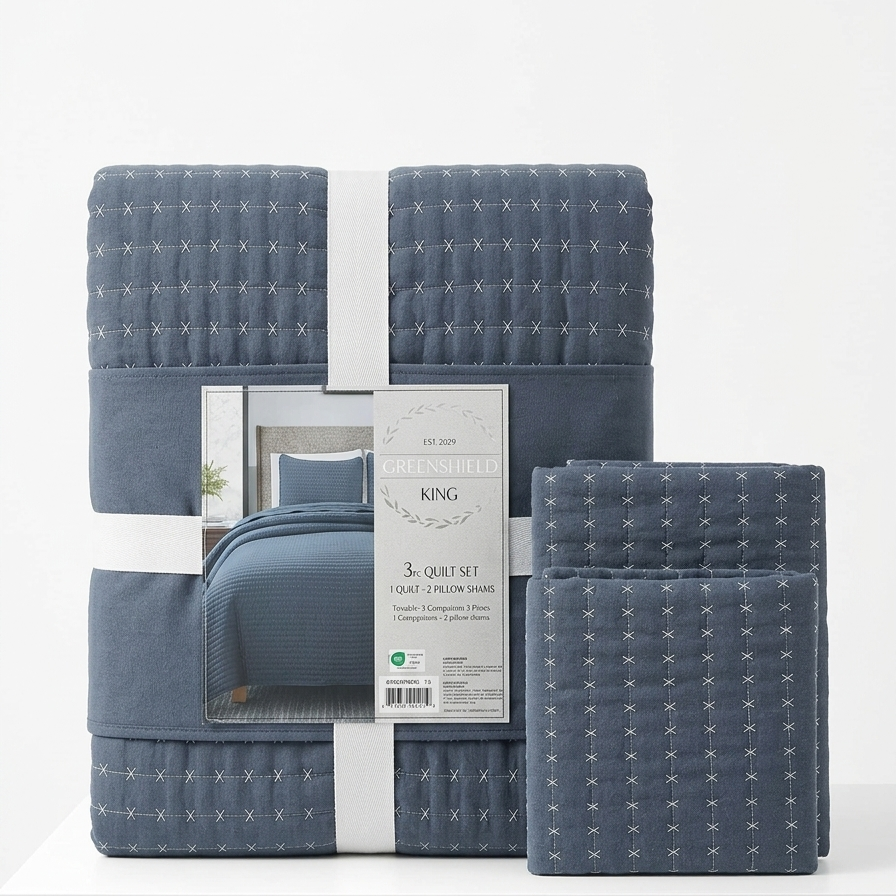 Set de colcha king 3 piezas surtido