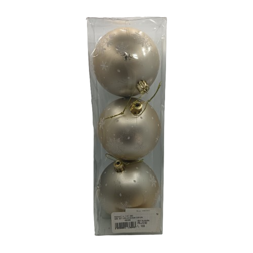 NAV. SET 3 PELOTAS 8CM COPO NIEVE PLATEA