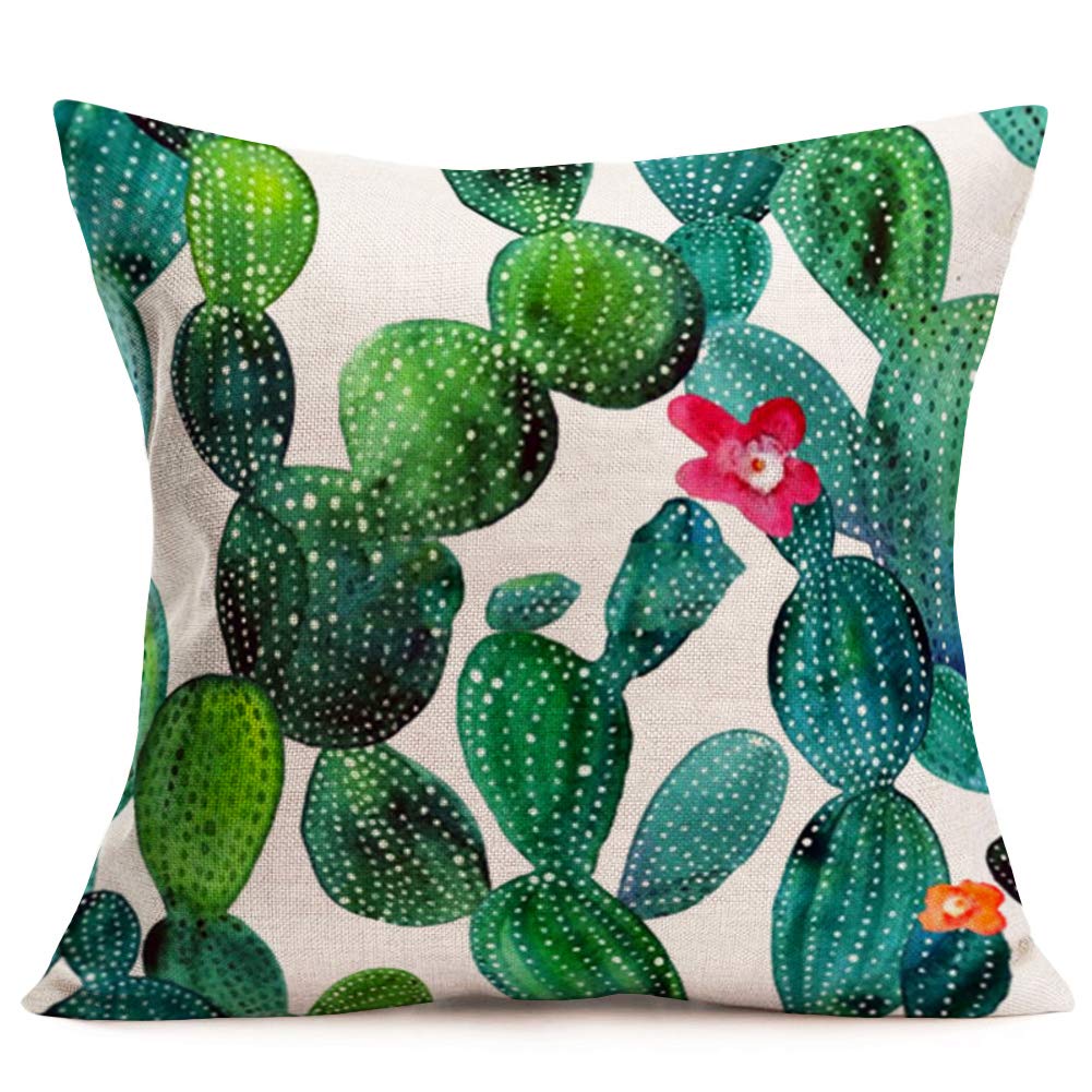 Cojin 44x44cm cactus cuadrado