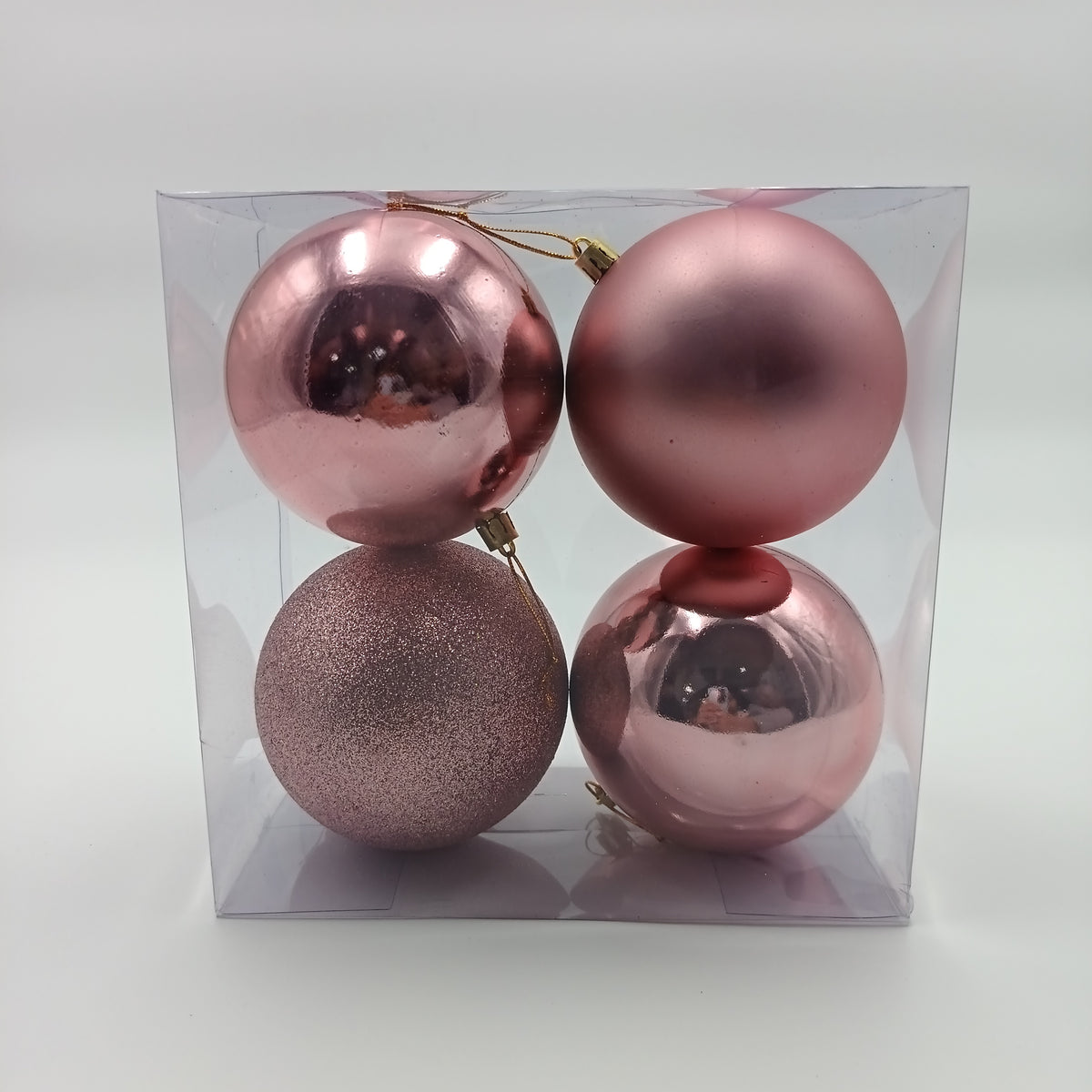 Set de 4 Pelotas Navideñas de PVC 10cm - Color Morado