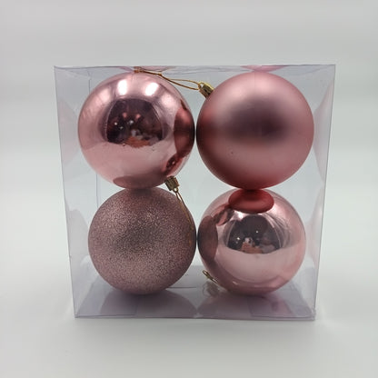 Set de 4 Pelotas Navideñas de PVC 10cm - Color Morado