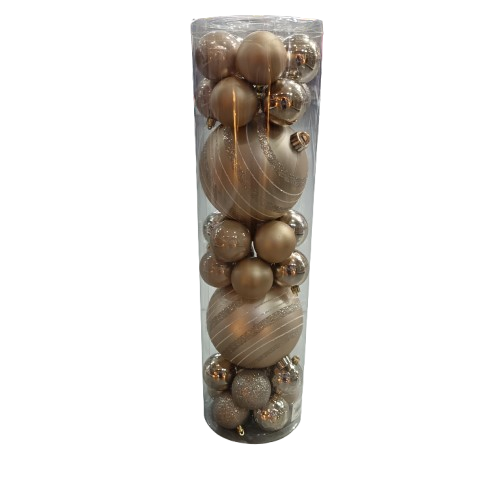 NAV. SET PELOTAS 32 PCS 6CM C/CHAMPAÑA