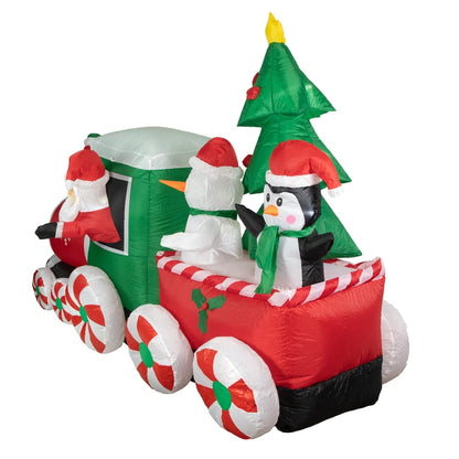 Tren Inflable Navideño de Santa de 2.6m