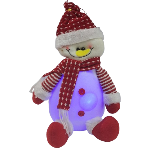 Snowman ornament with light
