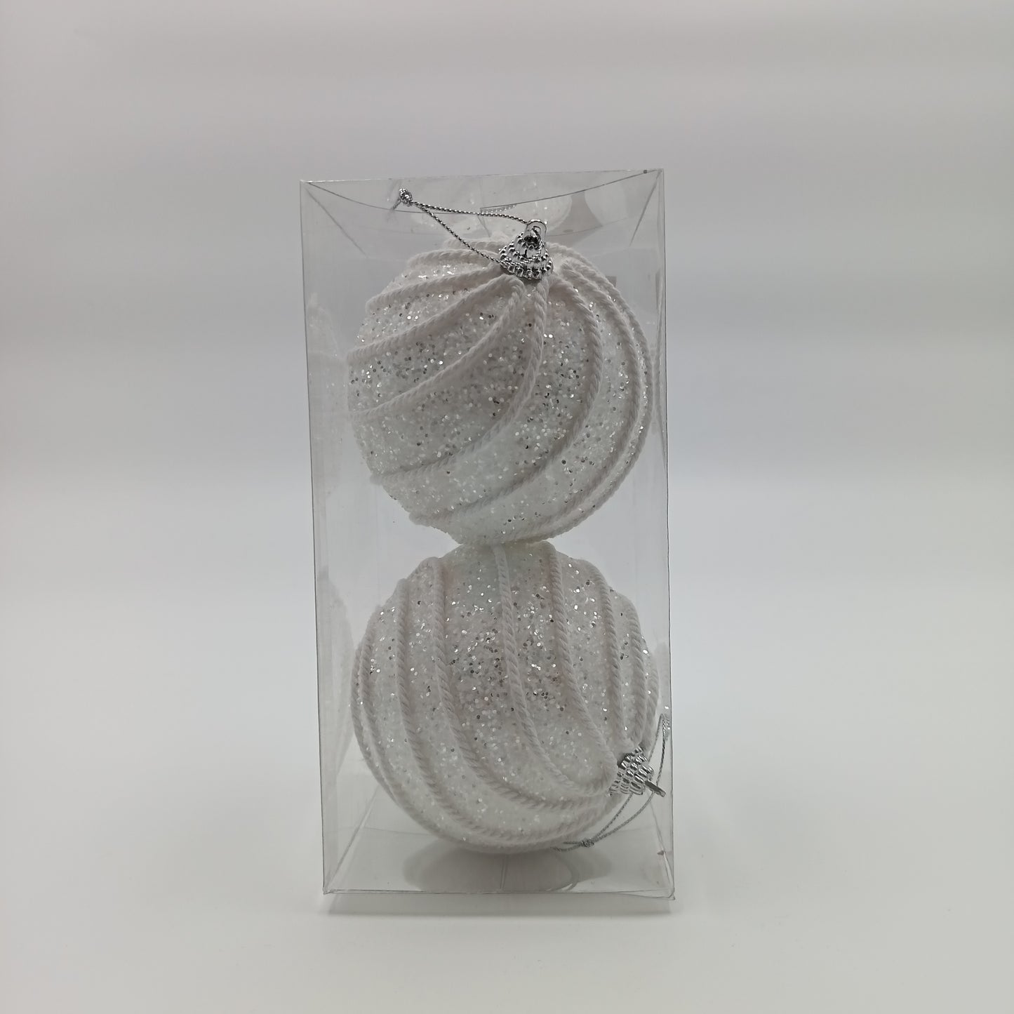 NAV. BALL SET2 10CM WHITE WITH LINES