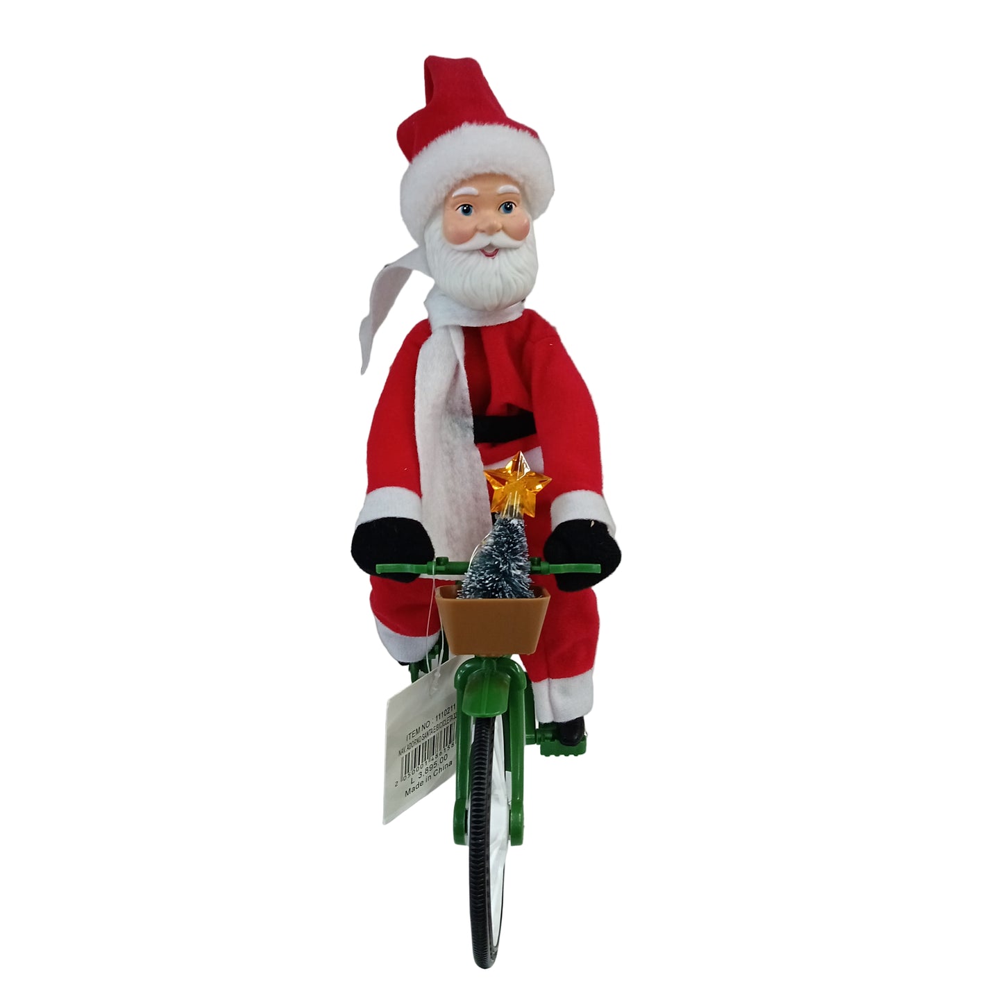 NAV. SANTA AND BICYCLE ORNAMENT 33CM
