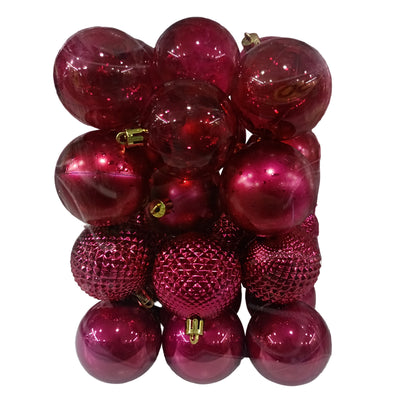 NAV. SET 24 PELOTAS 6CM DEC. ROJO