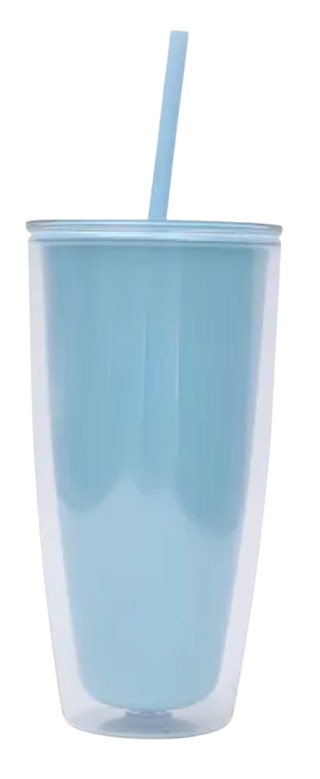 CUP WITH LID + STRAW ASSORTED