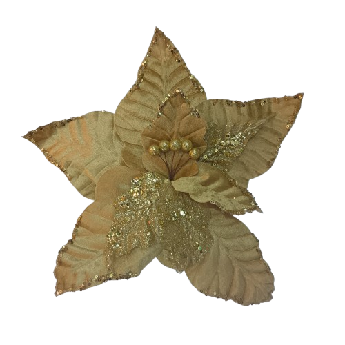 NAV. FLOR 36CM DORADO T/PASCUA