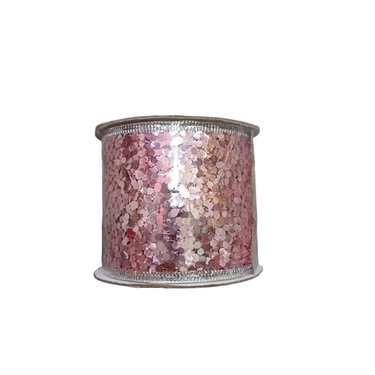 NAV. CINTA 6.3X270 CM ROSA ESCARCHADA