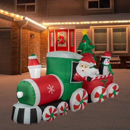 Tren Inflable Navideño de Santa de 2.6m