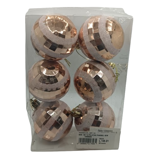 T 6 PELOTAS P/ARBOL 6CM