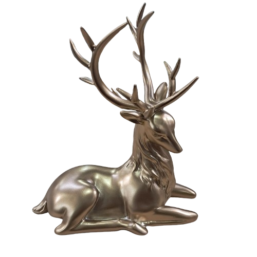 NAV. SET 2 GOLDEN REINDEER 20/30CM