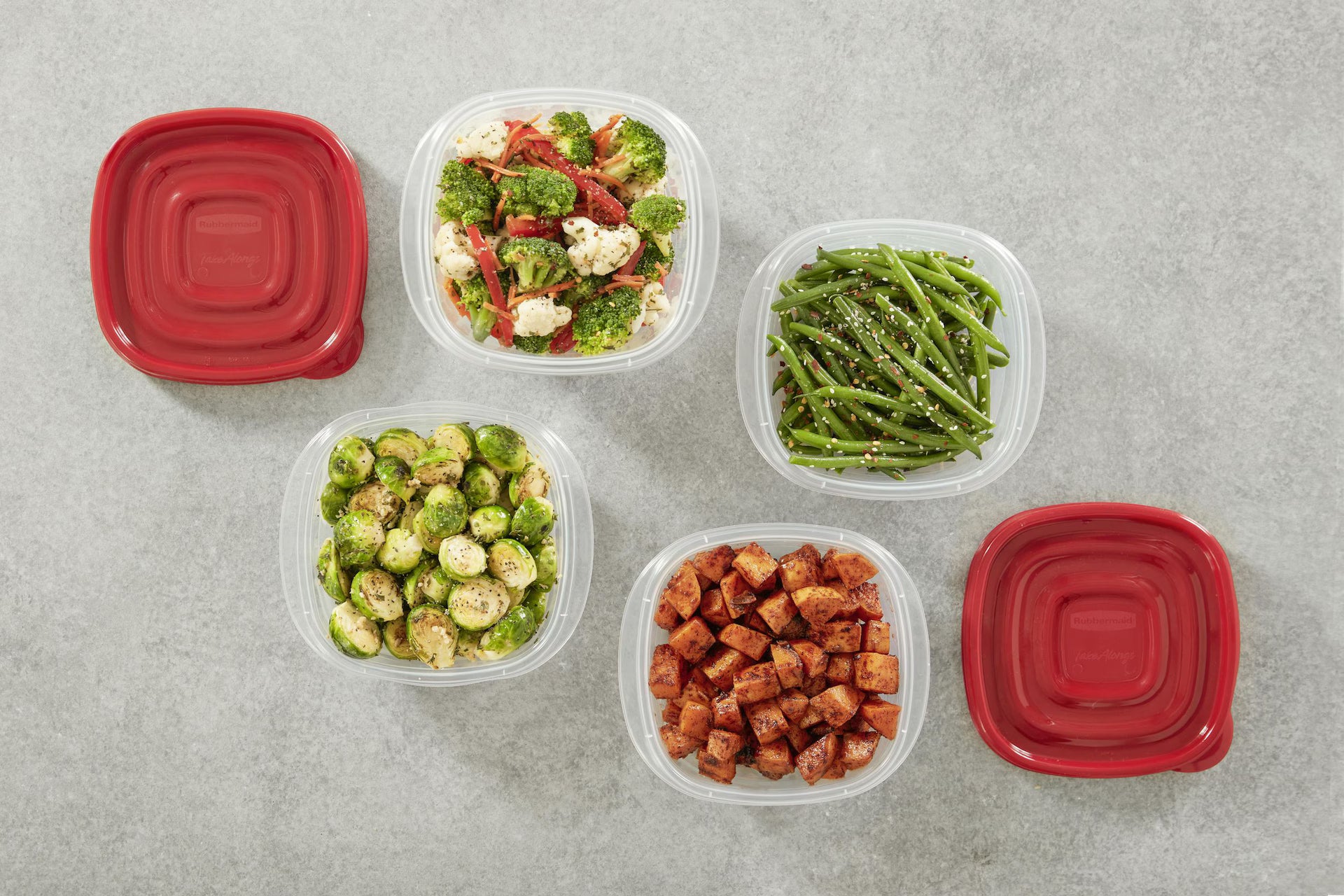 Set 8 Contenedores Rubbermaid TakeAlongs 0.7L (2.9 Tazas) – Rectangular