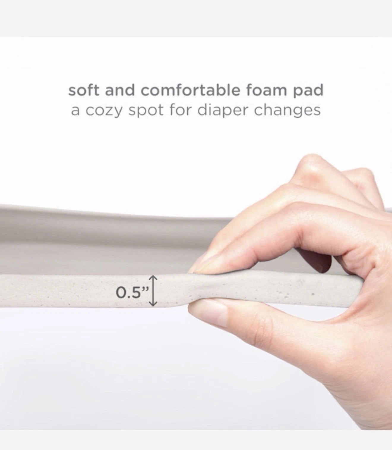 Ubbi Cambiador de Espuma Premium - Diseño Ergonómico (Taupe)