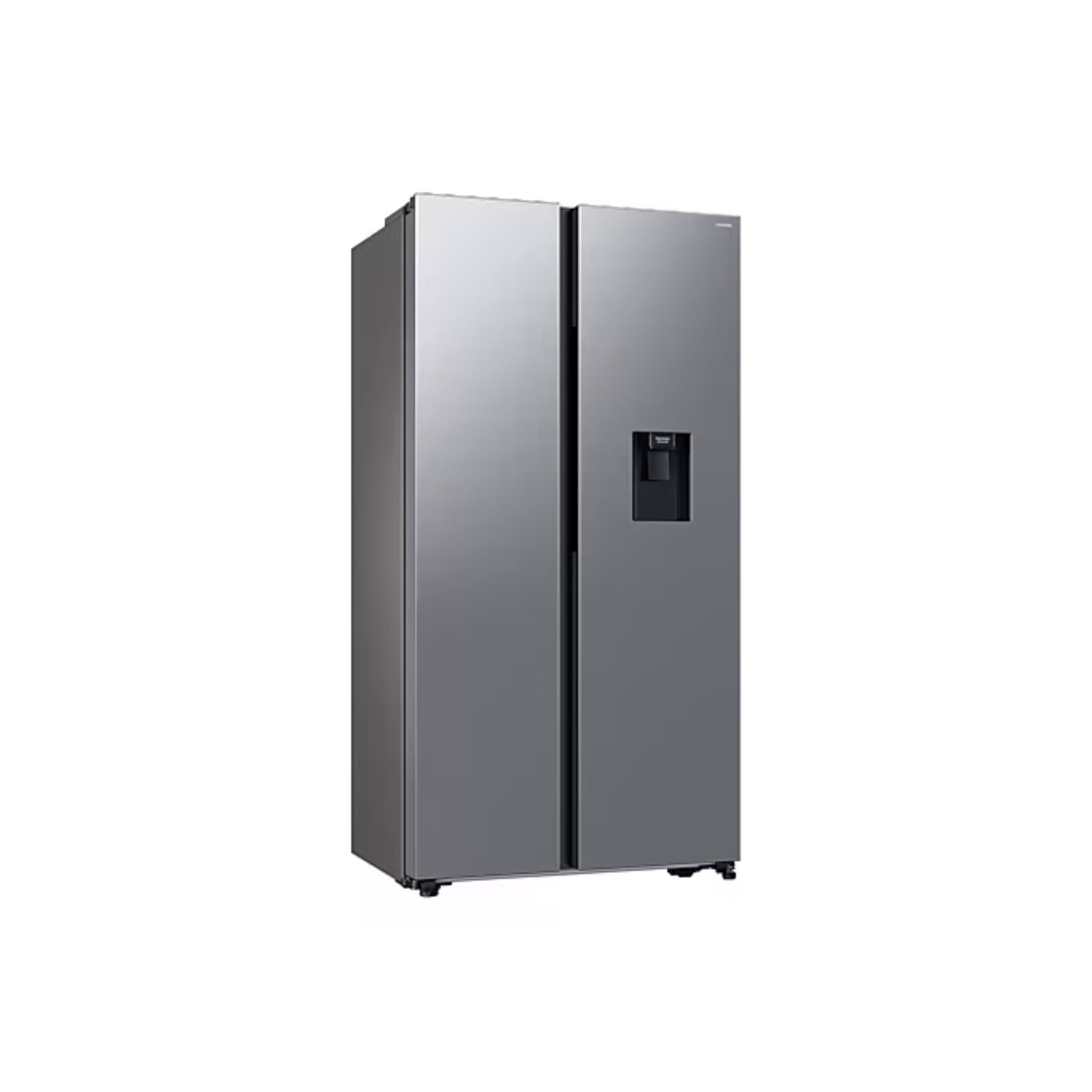 Refrigerador Samsung modelo LL0101 puertas lado a lado con dispensador de agua color gris