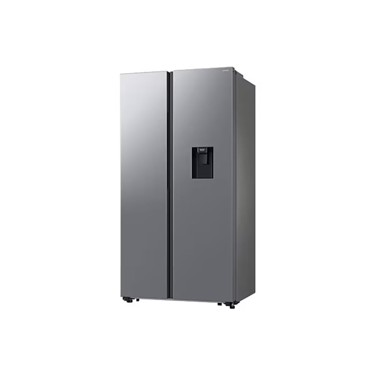 Refrigerador Samsung tipo side by side color gris con dispensador de agua