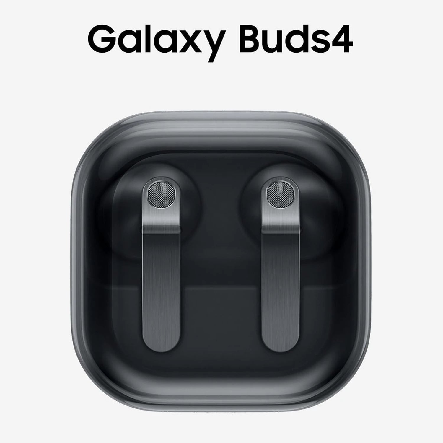 audifonos inalambricos samsung buds4 en estuche negro, vista superior
