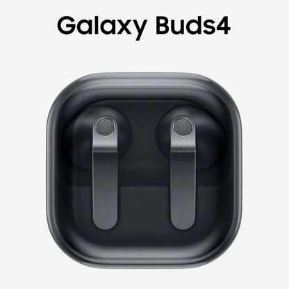 audifonos inalambricos samsung buds4 en estuche negro, vista superior