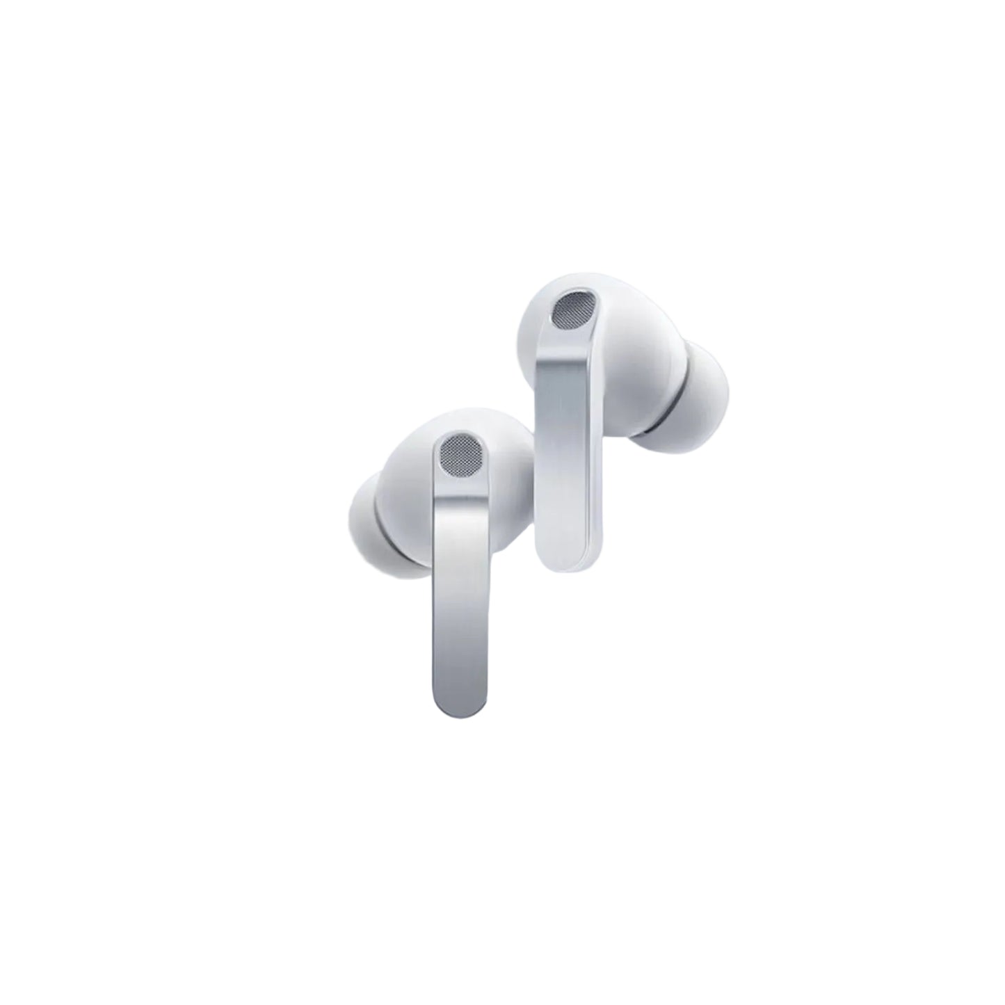 auriculares samsung blancos, vista lateral, estilo moderno