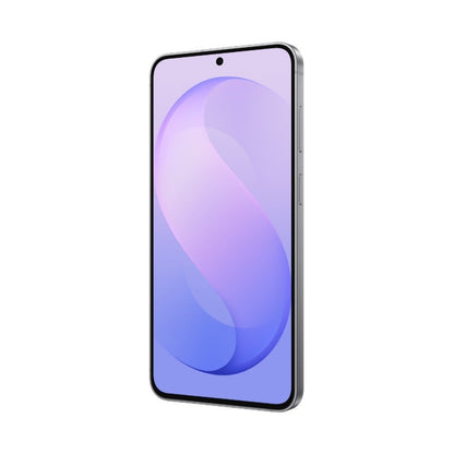Celular Samsung modelo LL050504, pantalla morada y diseño elegante, vista lateral