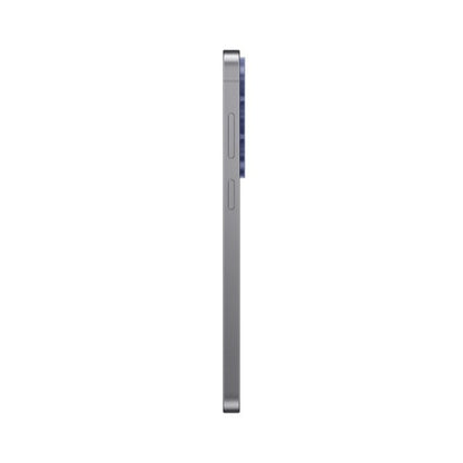 Celular Samsung gris lateral, vista delgada, elegante diseño moderno