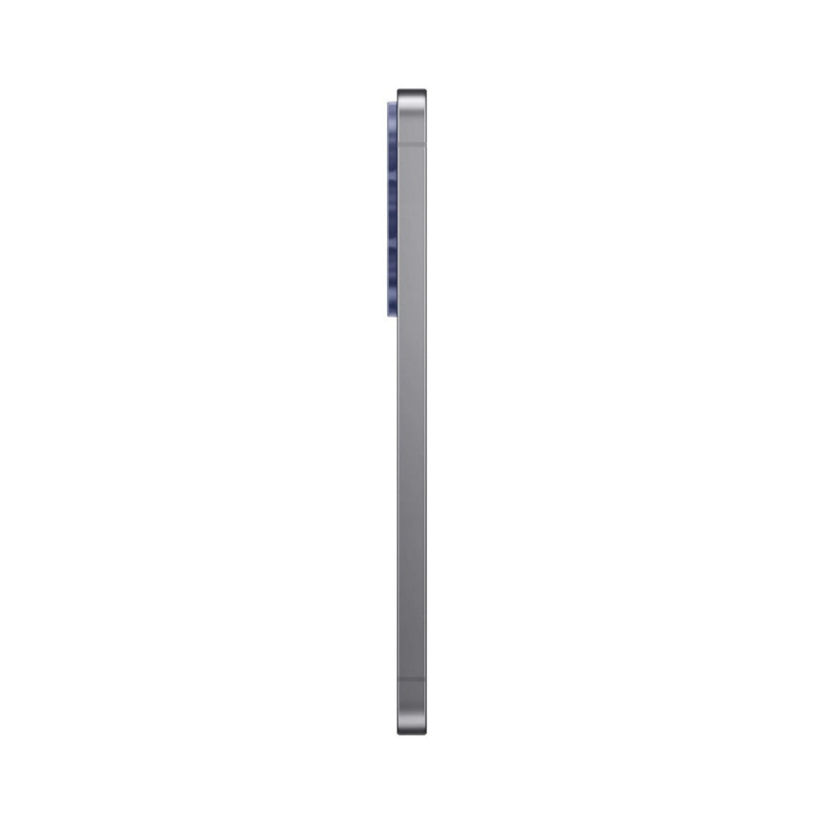 Celular Samsung gris lateral, vista elegante y moderna