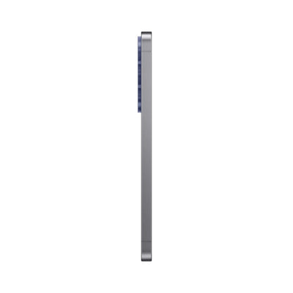 Celular Samsung gris lateral, vista elegante y moderna