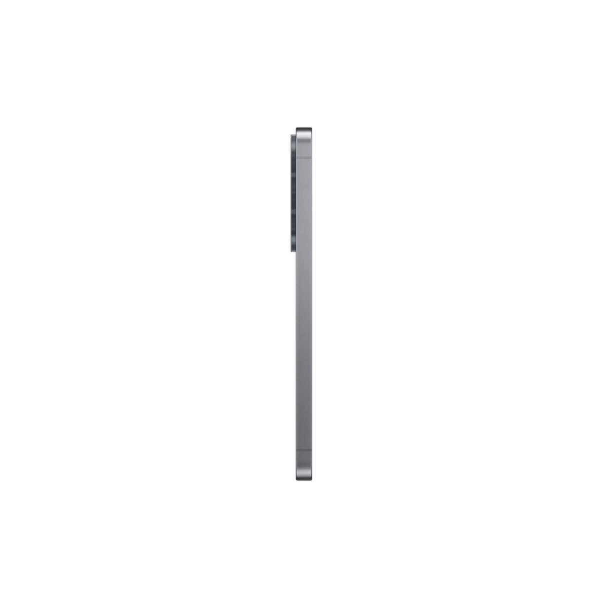 Celular Samsung gris visto de lado con diseño elegante