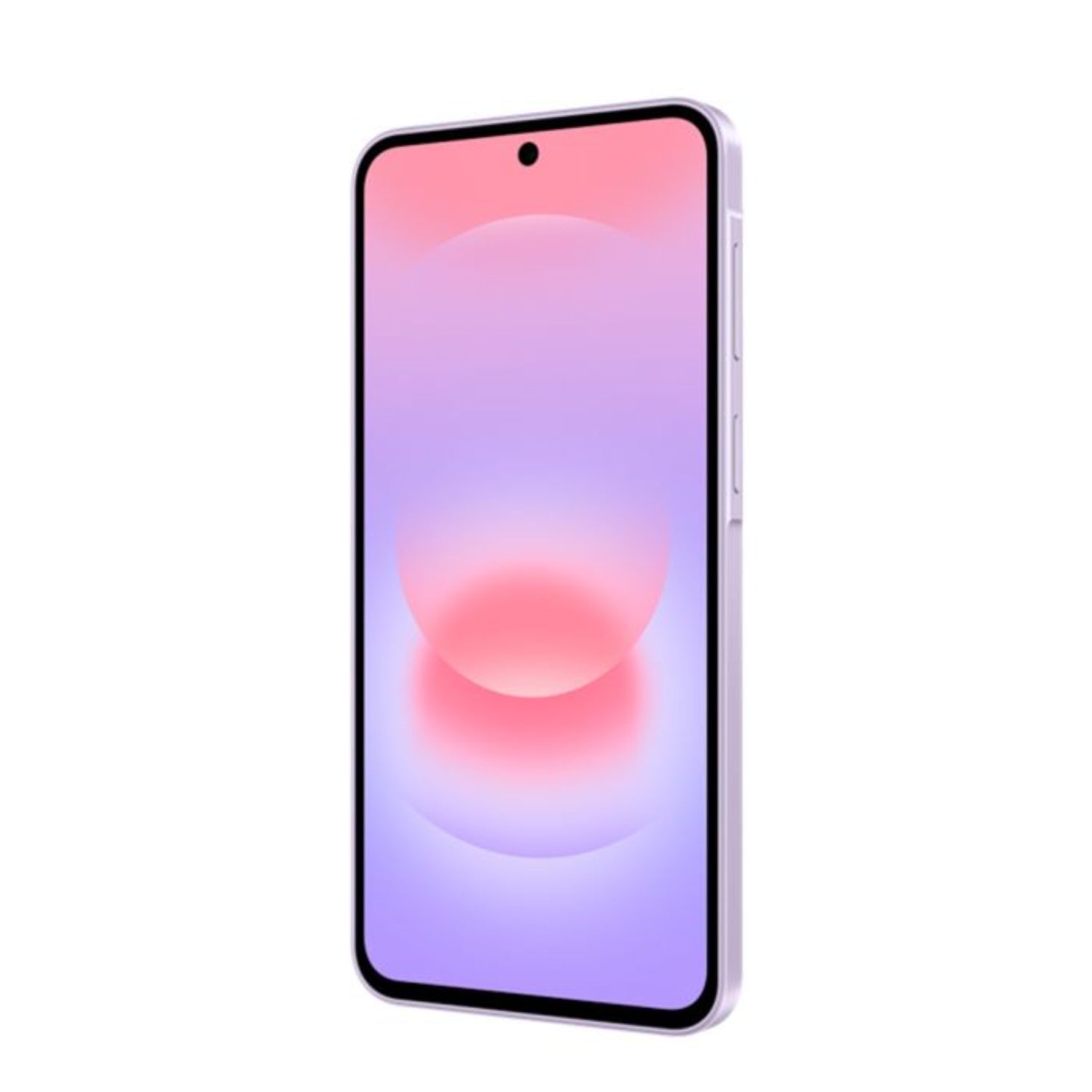 celular Samsung modelo LL050504, vista lateral, pantalla con gradiente colores suaves
