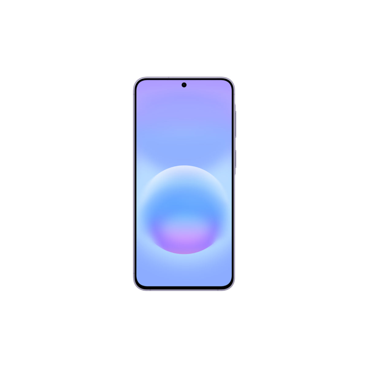 Samsung Galaxy frontal, pantalla clara y elegante, diseño moderno