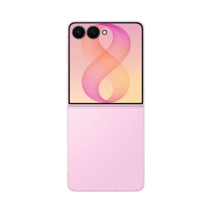 Samsung Galaxy Z Flip4 rosa, vista trasera en fondo simple