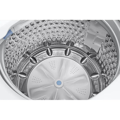 Interior de lavadora digital inverter 26kg Samsung con tambor de acero inoxidable brillante