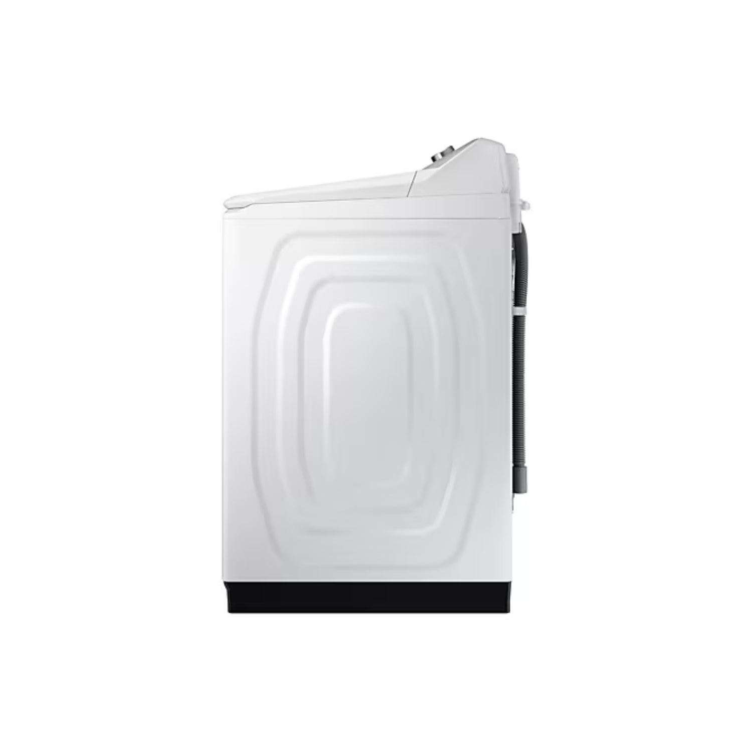 Lavadora digital inverter 26kg Samsung vista lateral color blanco con diseño moderno