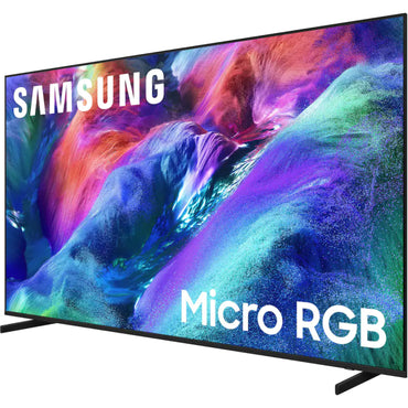Smart TV Samsung modelo Micro RGB, vista frontal con colores vibrantes