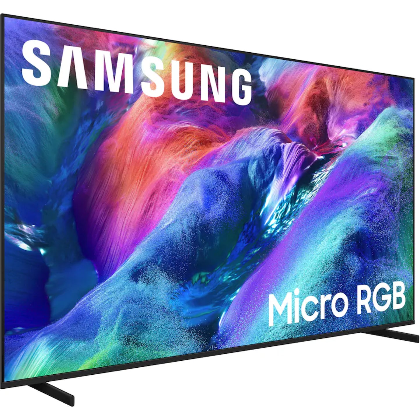 smart tv Samsung Micro RGB, vista frontal, colores vibrantes